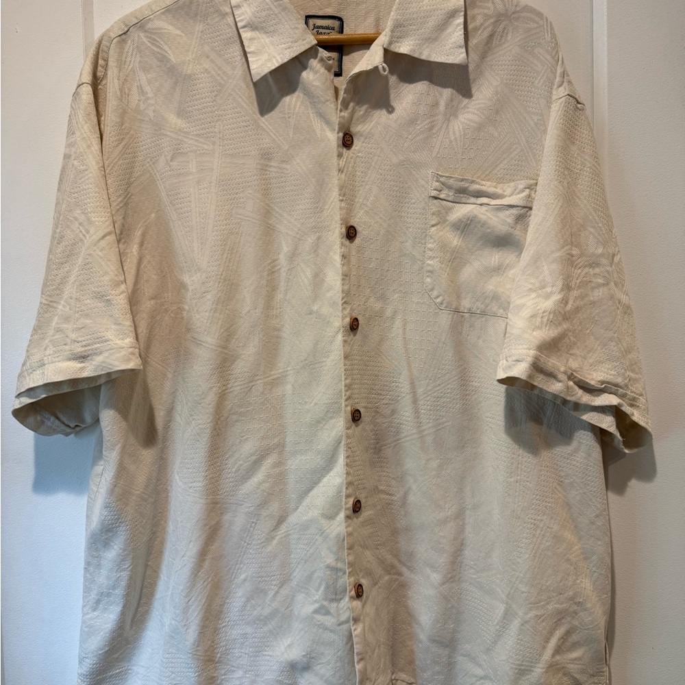 Jamaica Jaxx Beige Button Down Shirt